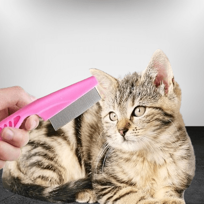 Brosse Chat - CatSheddingHairComb™ - Rose - Chat Pur