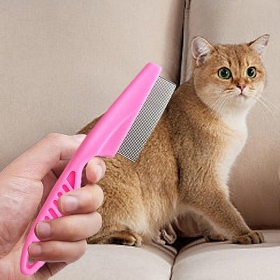 Brosse Chat - CatSheddingHairComb™ - Rose - Chat Pur