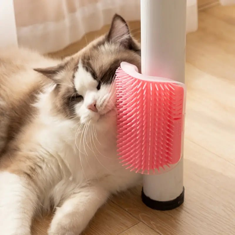 Grattoir Chat - PurrCornerGroomer™ - Rose - Chat Pur