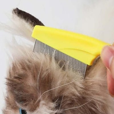 Brosse Chat - CatSheddingHairComb™ - Jaune - Chat Pur