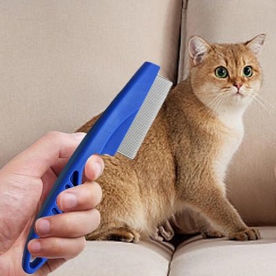 Brosse Chat - CatSheddingHairComb™ - Bleu - Chat Pur