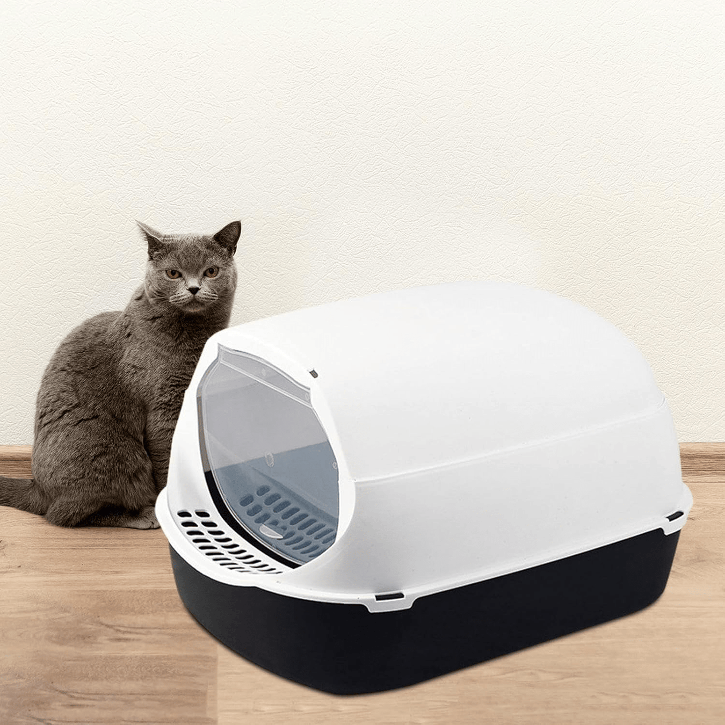 Bac à Litière Chat - SandboxCats™ - Noir - Chat Pur