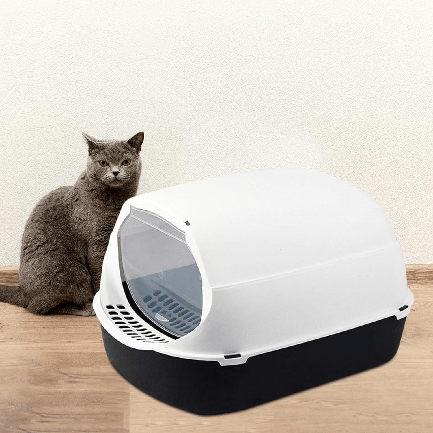 Bac à Litière Chat - SandboxCats™ - Noir - Chat Pur